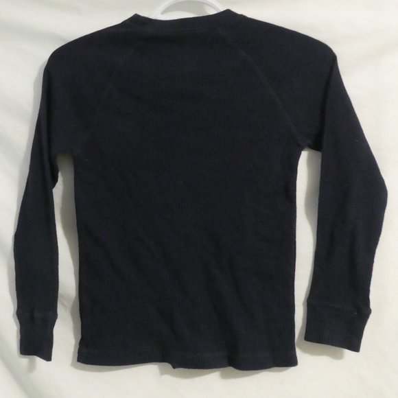 OLD NAVY | medium 7/8 | Long Sleeve Navy Blue Waffle Knit Crew Neck Shirt | NWOT - Picture 2 of 15